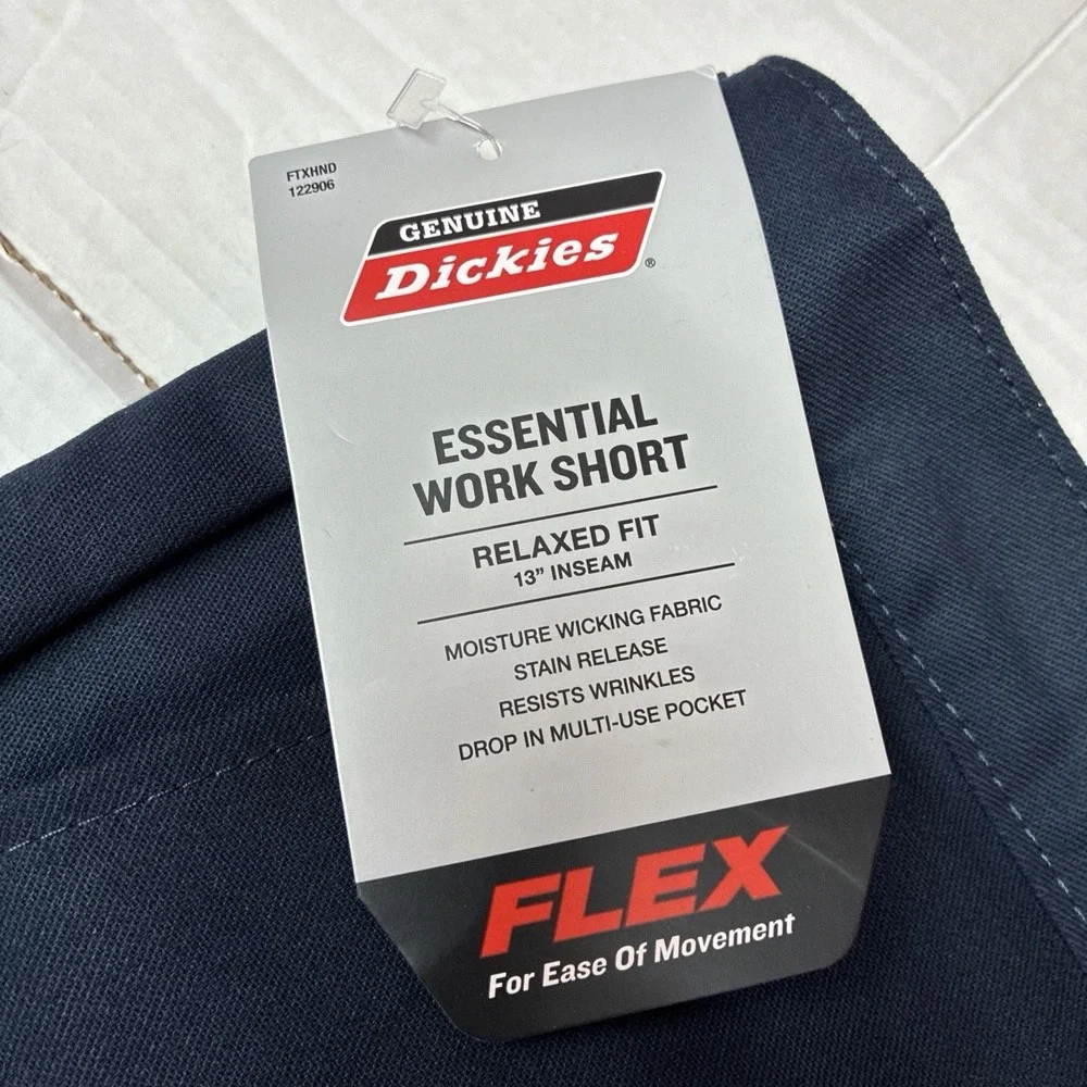 Dickies Essential Work Shorts Men's Size 42 Blue Flex Relaxed Fit 13